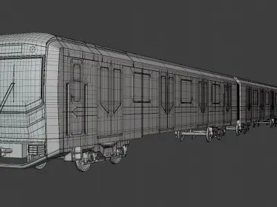 Warsaw metro train 3D model