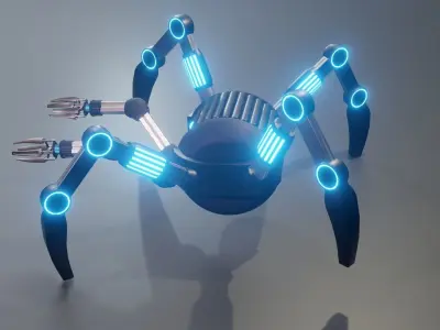 Robotspider animation 3D model