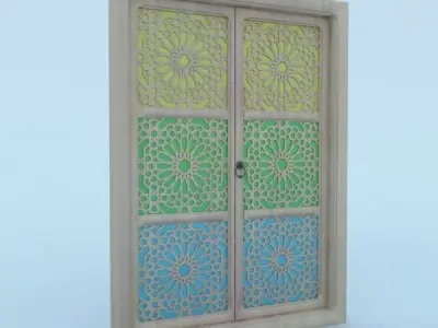 Traditional Moroccan Window 3D model