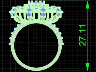 Jewelry ring 234 3D print model