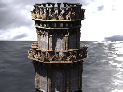 Dark Celtic Gods Tower 2 Tower structures  3D model