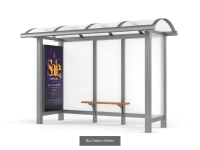 Bus Shelter Collection 3D Model Pack