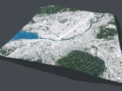 Cityscape Zurich Switzerland 3D model