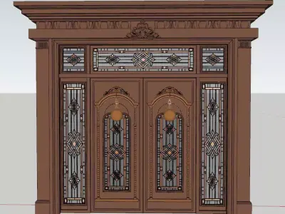 Classic Wood Door 3D model