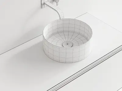 Nic Design Lama Vanity unit Set 1 3D model