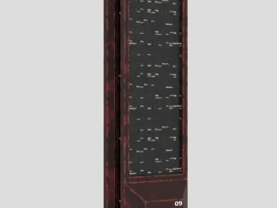 SciFi Cyberpunk Building 09 Low-poly 3D model