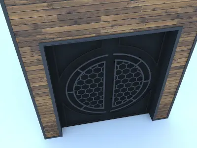 Cinema and Theater Gate Low-poly 3D model