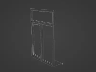 Plastic window 3D Low-poly 3D model