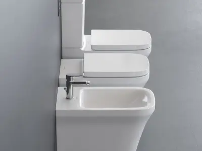 Duravit P3 Comforts WC Low-poly 3D model