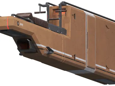 Speeder - hover flying bike concept Low-poly 3D model