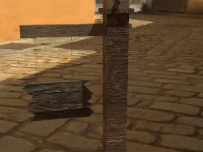 Old Road Sign - Low Poly Low-poly 3D model