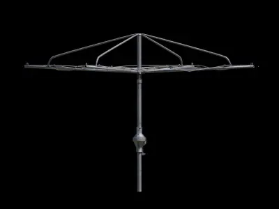 Clothesline patio umbrellas 3D model