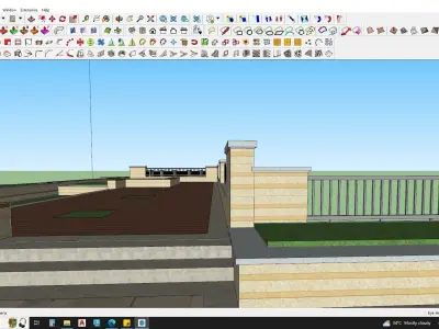 3d model of roof top landscape 3D model