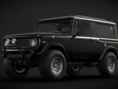Old Classic Off-Road SUV 3D model