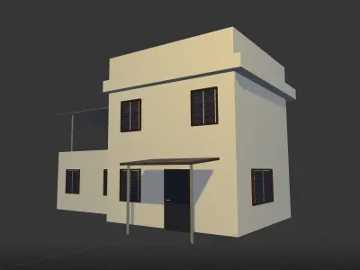 Middle eastern house low poly Low-poly 3D model