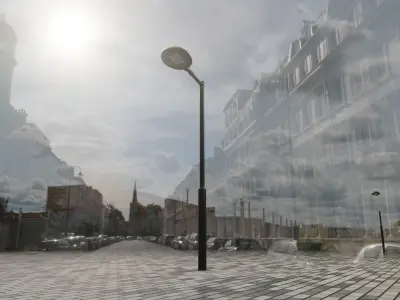 Street Light 15 version 1  3m with pole 3 Low-poly 3D model