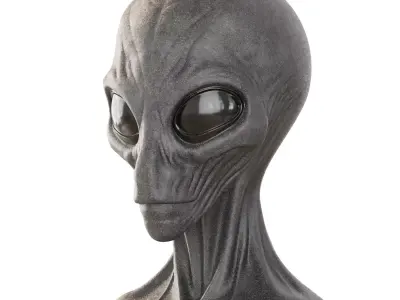 Bust of an alien 3D model