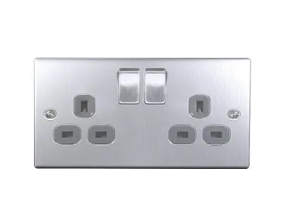 Socket LOW POLY two electrical sockets Low-poly 3D model