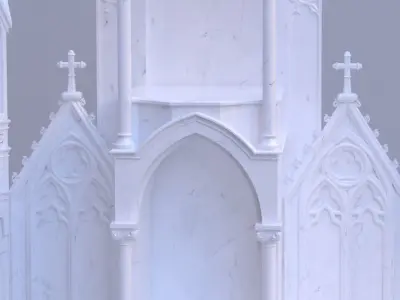Large Gothic Altar 3D model