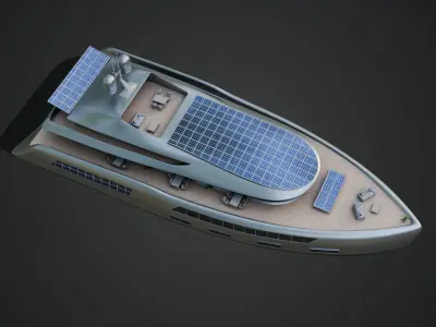 Solar Powered Yacht 3D model