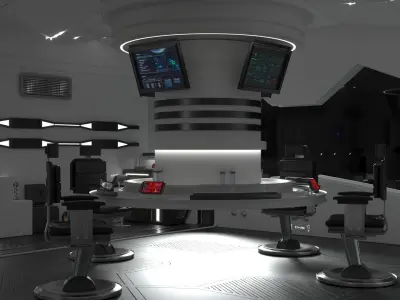 Sci Fi Interior Station 3D model