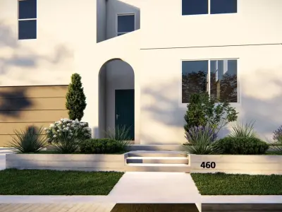 3D Exterior Scene 3D model design garden and landscape 3D 3D model