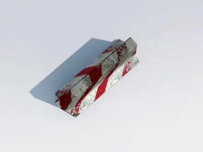 Road block Free low-poly 3D model purchase