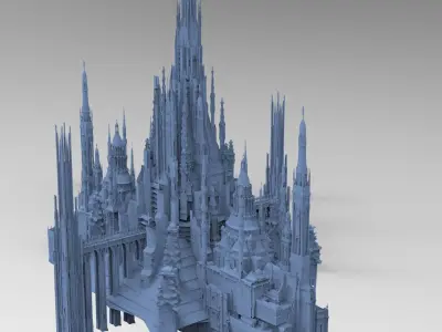 Advanced Civilization Tower Design 3D 3D model