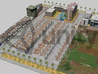 ideal Town Low-poly 3D model