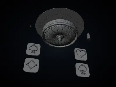 Casino Lamps For Virtual Casino Games 3D model