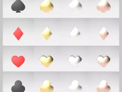 Poker Card Symbol V1 Pack Vol 1 3D model