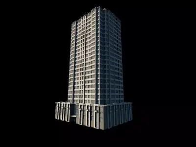 Building london skyscraper Low-poly 3D model
