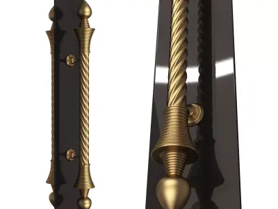 Door Knob 02 Low-poly 3D model