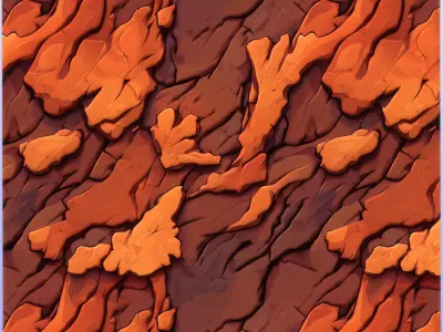 Stylized Lava Seamless Texture Texture