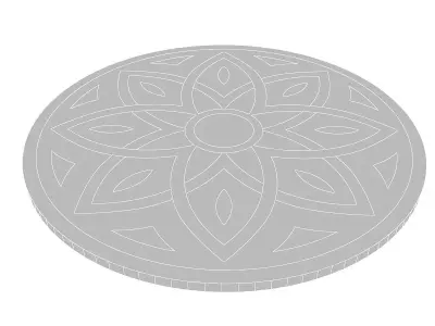 Marble Navel Pattern Low-poly 3D model