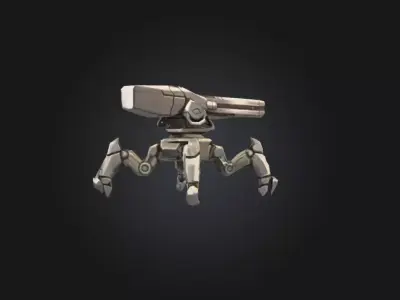 Sentinel Turret Low-poly 3D model