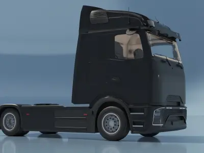  Electric Semi Truck Cab 2024 Black 