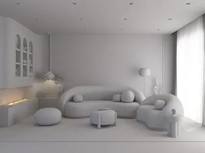 Living room 3D model