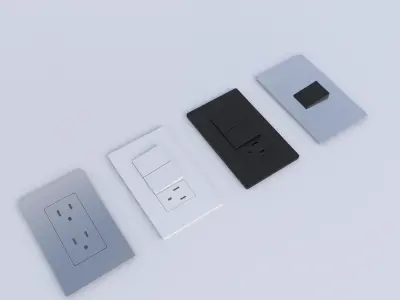Wall Oulets and Switches Free 3D model