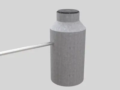 Manhole 3D Model metal bottle with handle 3D model