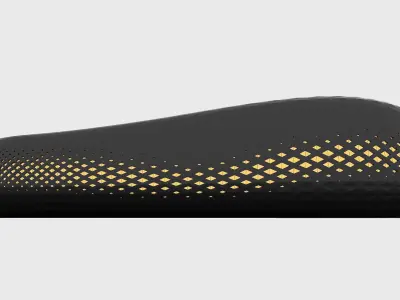 Organic architectural building with parametric openings Low-poly 3D model