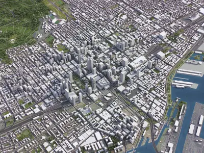 Montreal Low-poly 3D model
