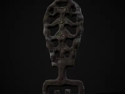 Viking Pendant Key  Low-poly 3D model
