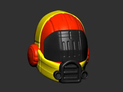 helmet high poly sculpt 3d printable ver 7 3D model 3D model 92