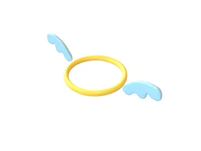 Angel Halo v2 001 Low-poly 3D model