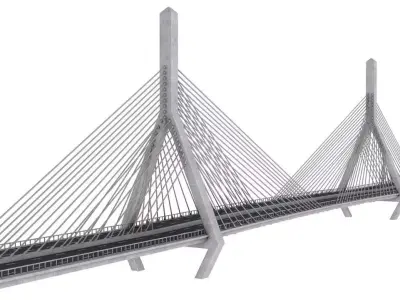 Boston Zakim Bridge 3D model