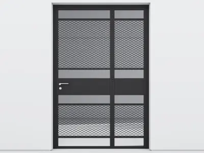 Aluminium door 28 3D model