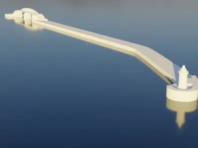 Valletta Breakwater 3D Model 3D model