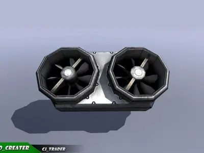 Ventilator Animated Collection Pack Low-poly 3D Model Low-poly 3D model