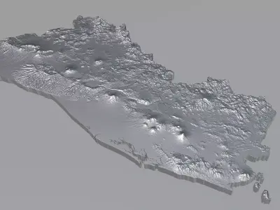 El Salvador Country Terrain 3D model